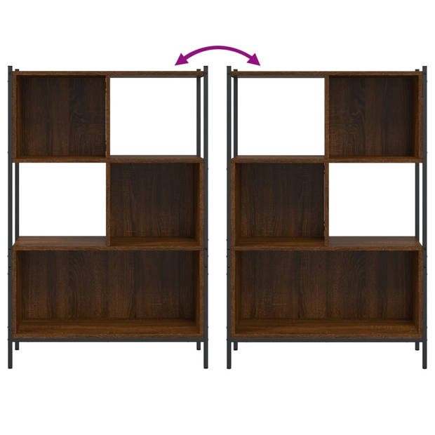 vidaXL Boekenkast 72x28x109 cm bewerkt hout bruin eikenkleur