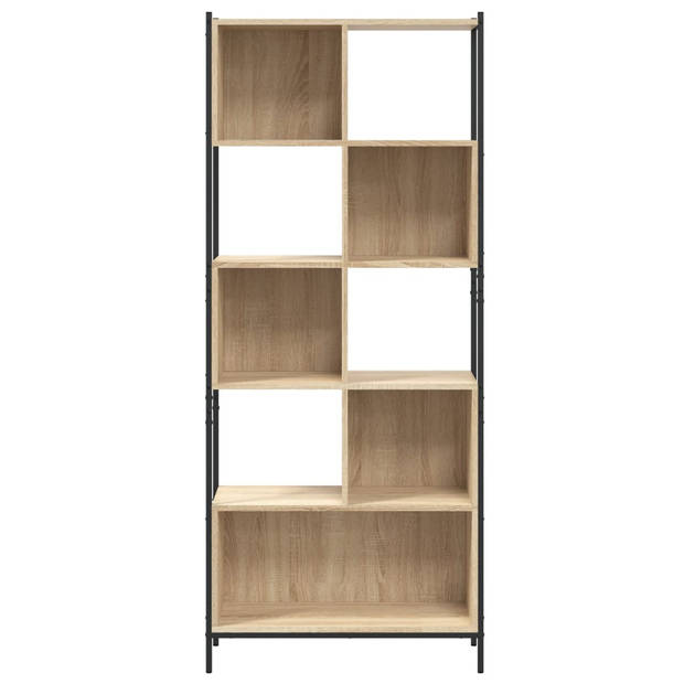 vidaXL Boekenkast 72x28x172 cm bewerkt hout sonoma eikenkleurig