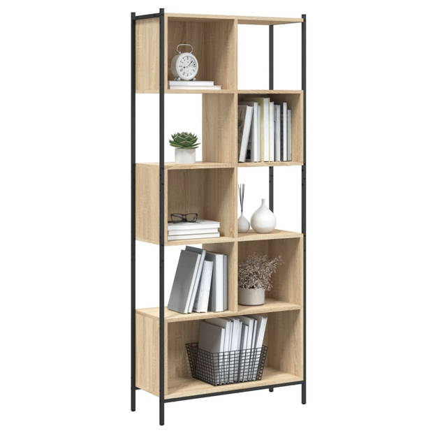 vidaXL Boekenkast 72x28x172 cm bewerkt hout sonoma eikenkleurig