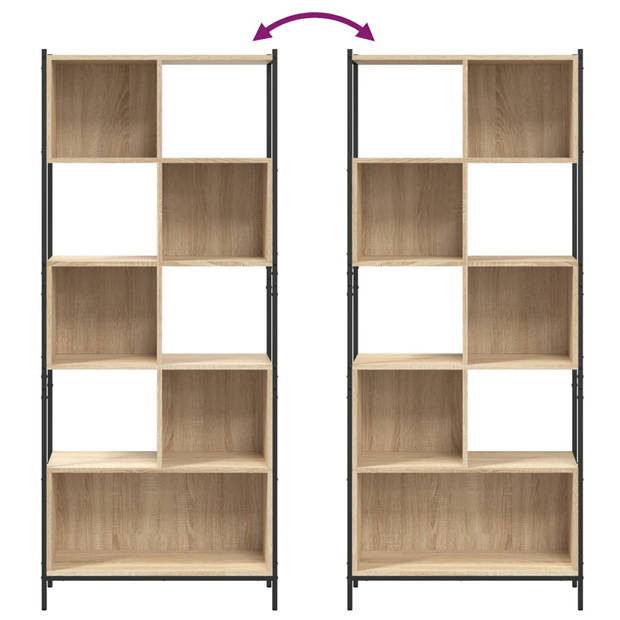 vidaXL Boekenkast 72x28x172 cm bewerkt hout sonoma eikenkleurig