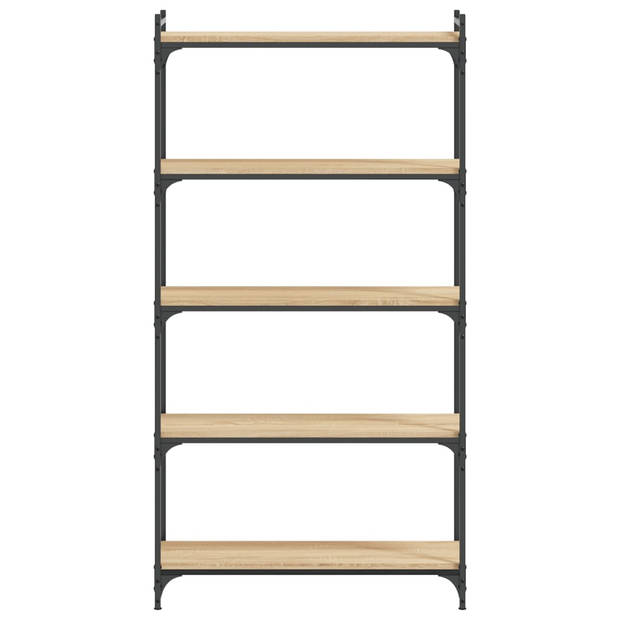 vidaXL Boekenkast 5-laags 80x30x154 cm bewerkt hout sonoma eikenkleur