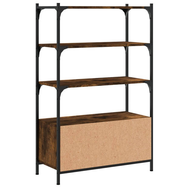 vidaXL Boekenkast 3-laags 70x30x109,5 cm bewerkt hout gerookt eiken