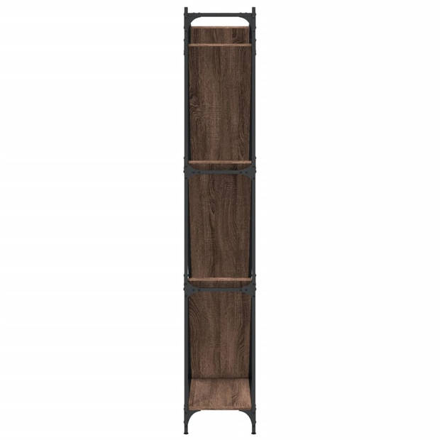 vidaXL Boekenkast 79x30x180 cm bewerkt hout en metaal bruin eiken