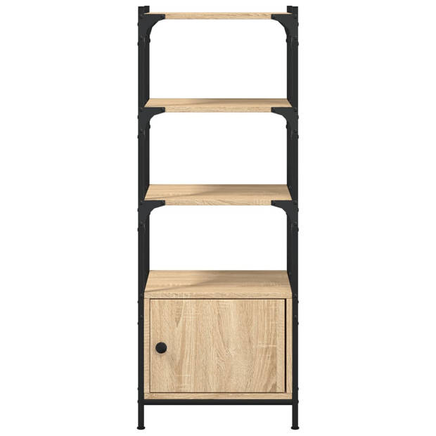 vidaXL Boekenkast 3-laags 41x30x109,5 cm bewerkt hout sonoma eiken