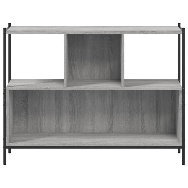 vidaXL Boekenkast 102x28x77,5 cm bewerkt hout grijs sonoma eikenkleur