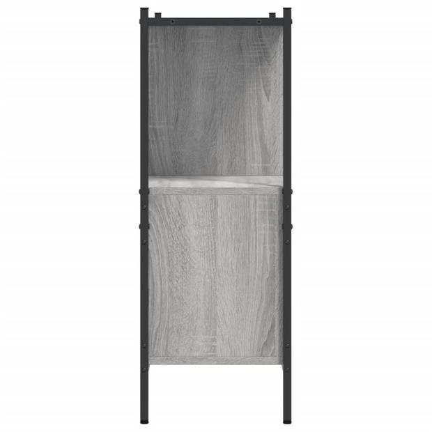 vidaXL Boekenkast 102x28x77,5 cm bewerkt hout grijs sonoma eikenkleur