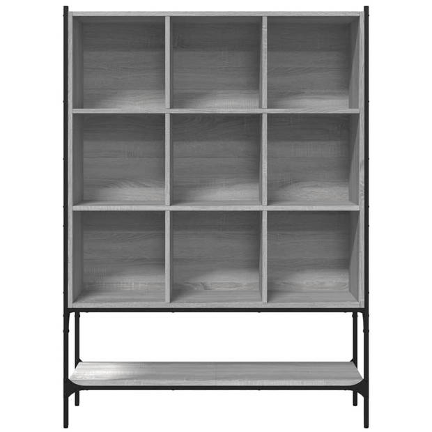 vidaXL Boekenkast 102x30x141,5 cm bewerkt hout grijs sonoma eikenkleur