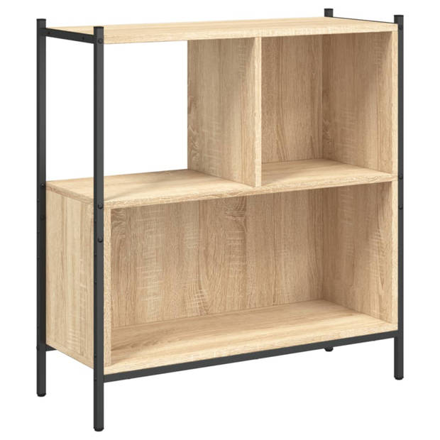 vidaXL Boekenkast 72x28x77,5 cm bewerkt hout sonoma eikenkleurig