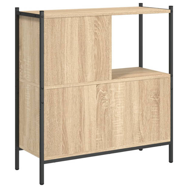 vidaXL Boekenkast 72x28x77,5 cm bewerkt hout sonoma eikenkleurig