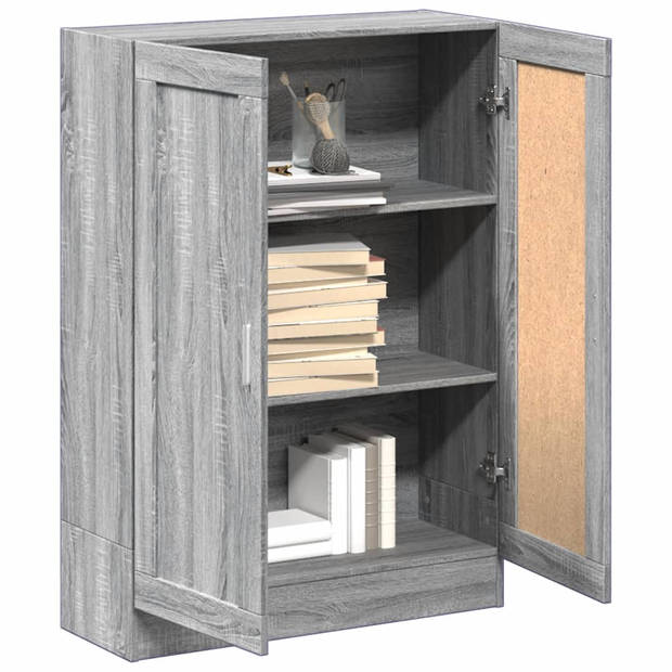 vidaXL Boekenkast 82,5x30,5x115 cm bewerkt hout grijs sonoma eiken