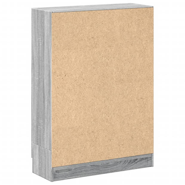 vidaXL Boekenkast 82,5x30,5x115 cm bewerkt hout grijs sonoma eiken