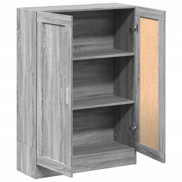 vidaXL Boekenkast 82,5x30,5x115 cm bewerkt hout grijs sonoma eiken