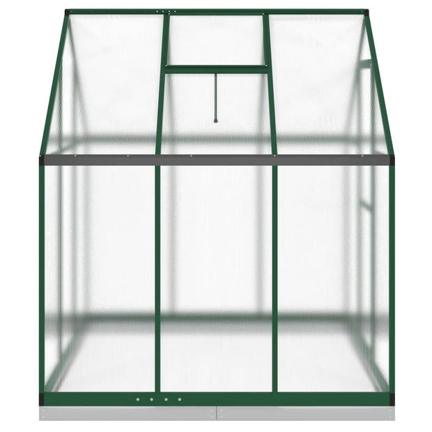 vidaXL Tuinkas met basisframe 169x169x202 cm aluminium groen