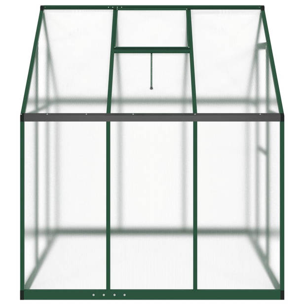 vidaXL Tuinkas met basisframe 169x169x195 cm aluminium groen