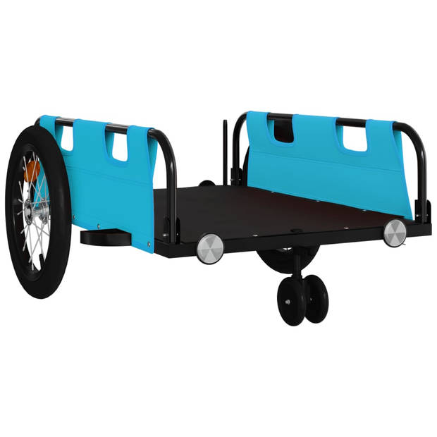 vidaXL Fietstrailer oxford stof en ijzer blauw