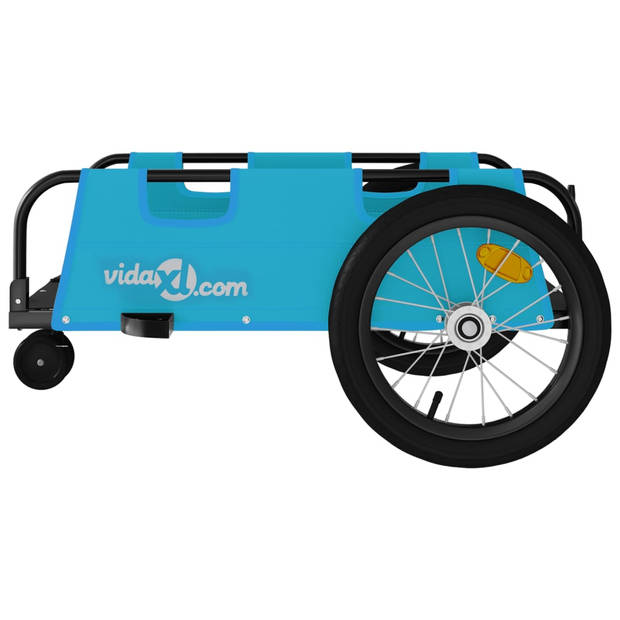 vidaXL Fietstrailer oxford stof en ijzer blauw