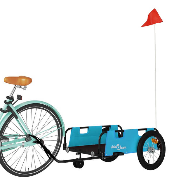 vidaXL Fietstrailer oxford stof en ijzer blauw