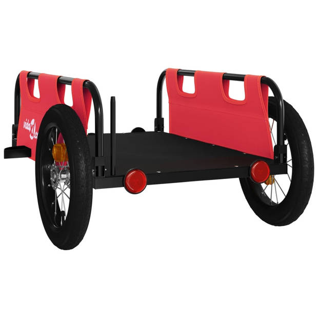 vidaXL Fietstrailer oxford stof en ijzer rood