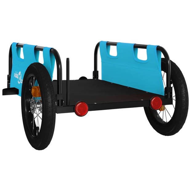 vidaXL Fietstrailer oxford stof en ijzer blauw