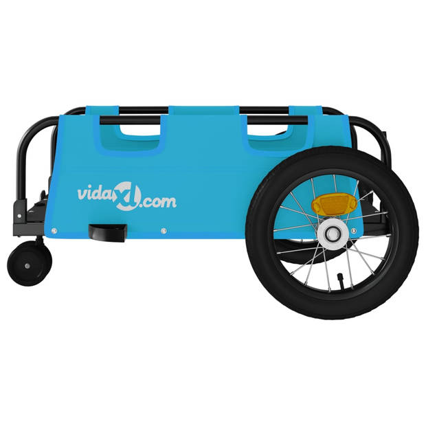 vidaXL Fietstrailer oxford stof en ijzer blauw