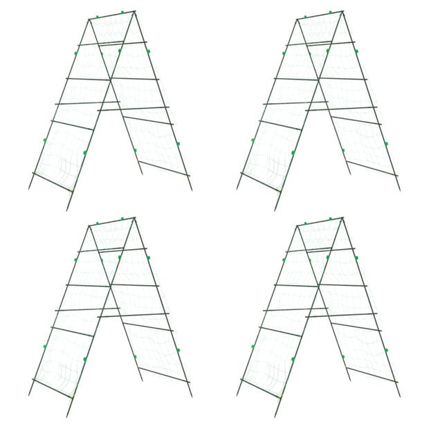 vidaXL Plantenklimrekken 4 st A-frame staal