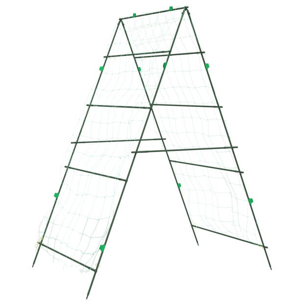 vidaXL Plantenklimrekken 2 st A-frame staal