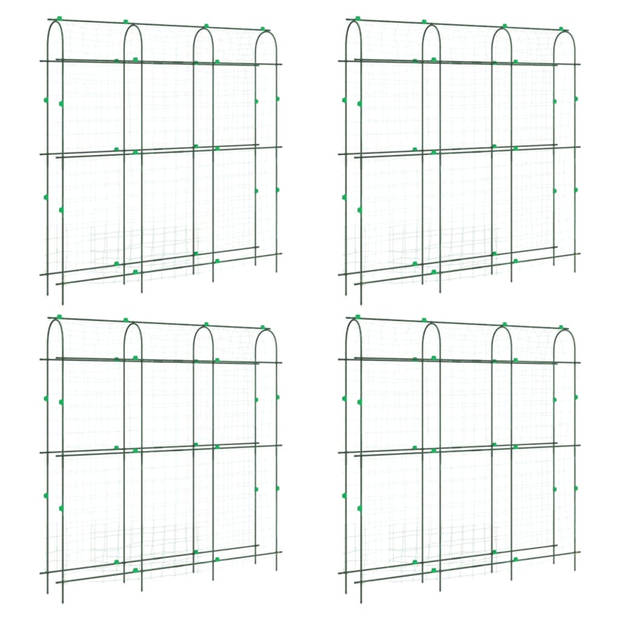 vidaXL Plantenklimrekken 4 st U-frame staal