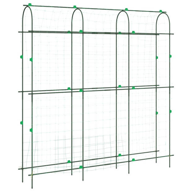 vidaXL Plantenklimrekken 4 st U-frame staal