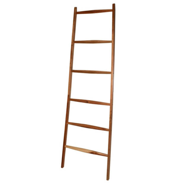 Bathroom Solutions Handdoekenrek ladder met 6 stangen hout naturel