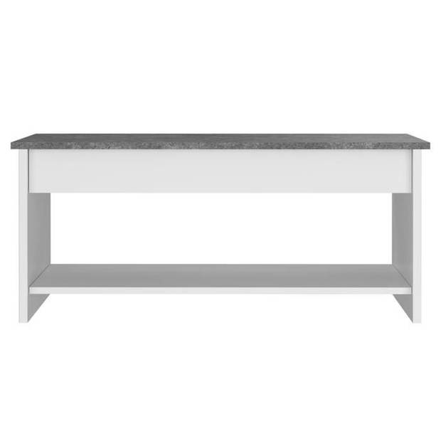 HAPPY Lifting Salontafel - Wit en grijs - L 50 cm