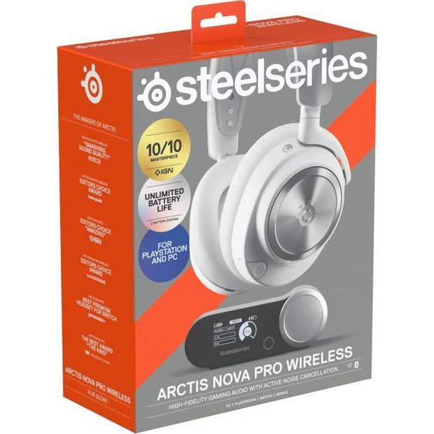 Draadloze gamingheadset - STEELSERIES - Arctis Nova Pro - Wit