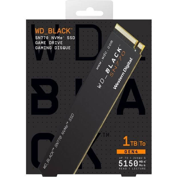 Interne SSD - SN770 NVMe - WD_BLACK - 1 TB - M.2 2280 - WDS100T3X0E