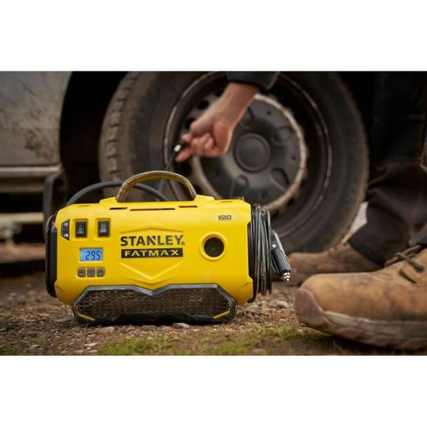 Inflatorcompressor - STANLEY FATMAX V20 - SFMCE520B-QW - Lithium 18V - 11 bar - Zonder batterij