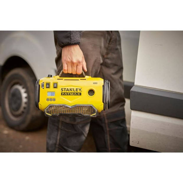 Inflatorcompressor - STANLEY FATMAX V20 - SFMCE520B-QW - Lithium 18V - 11 bar - Zonder batterij