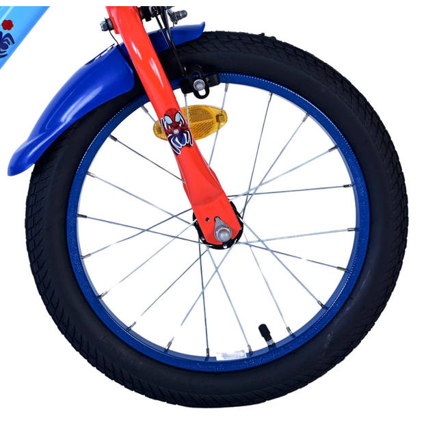 Spidey Kinderfiets - Jongens - 16 inch - Blauw - Twee handremmen