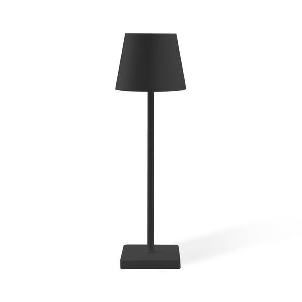 FlinQ Tafellamp Nova - Oplaadbaar - Dimbaar met geheugenstand - 3 lichtstanden - 38cm - Zwart