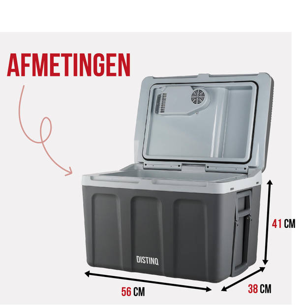 DistinQ Elektrische Koelbox – Koelbox Elektrisch met Verwarmingsfunctie - 12v 230 Volt – 40L -