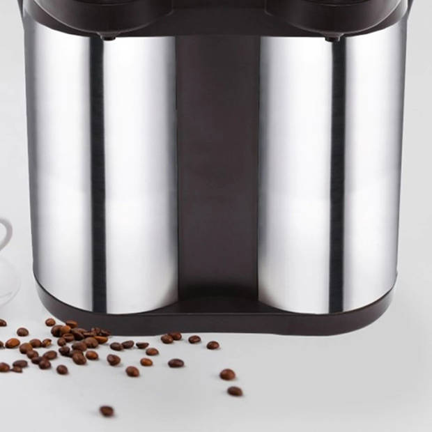 Michelino 54527 - Set Isoleerkan met pomp RVS - 2 isoleerkannen in 1 apparaat - Voor Thee en Koffie - 2 x 2L