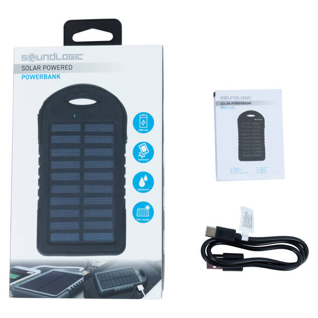 Solar Powerbank - Zwart