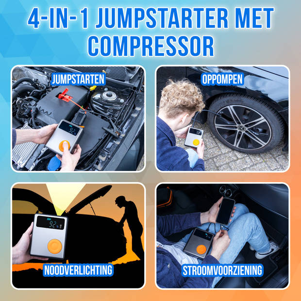 Jumpstarter met Luchtcompressor
