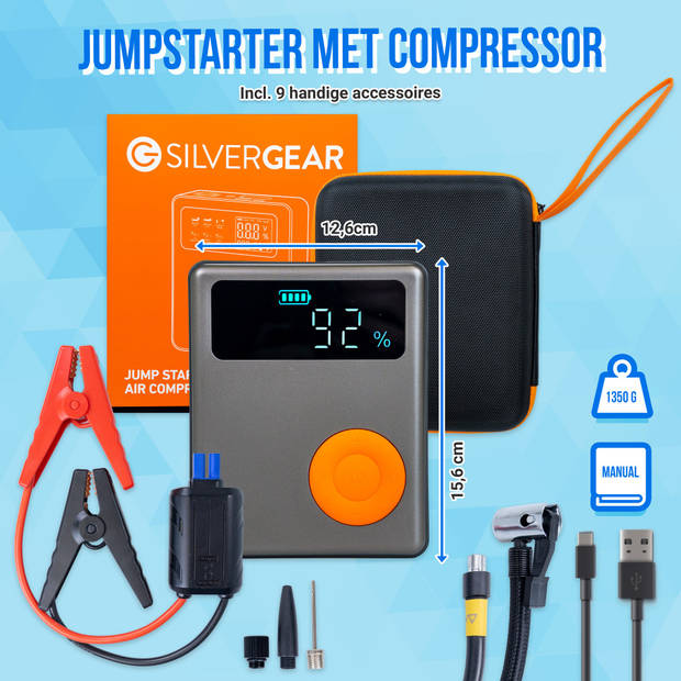 Jumpstarter met Luchtcompressor