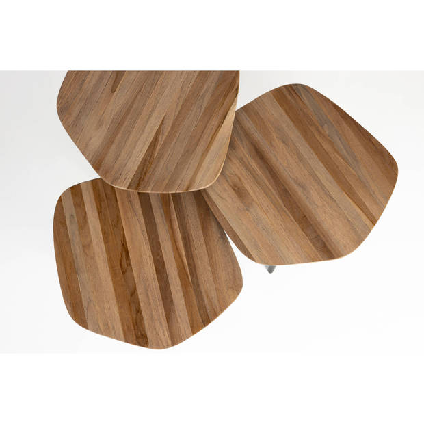 Housecraft Cuties Salontafel Hout - Set van 3