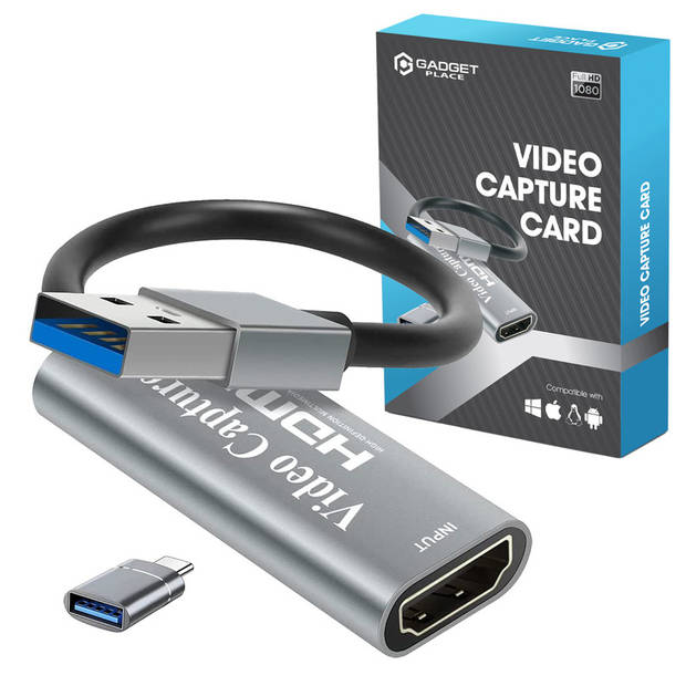 HDMI Capture Card USB-C Adapter - Video/Game Capture - HDMI naar USB - 1080P HD - Cam link - Video grabber - Streamen