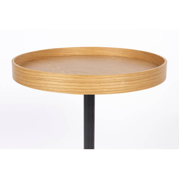 Housecraft Yuri Bijzettafel Rond Hout 45x45 cm (S) Eiken - Bruin