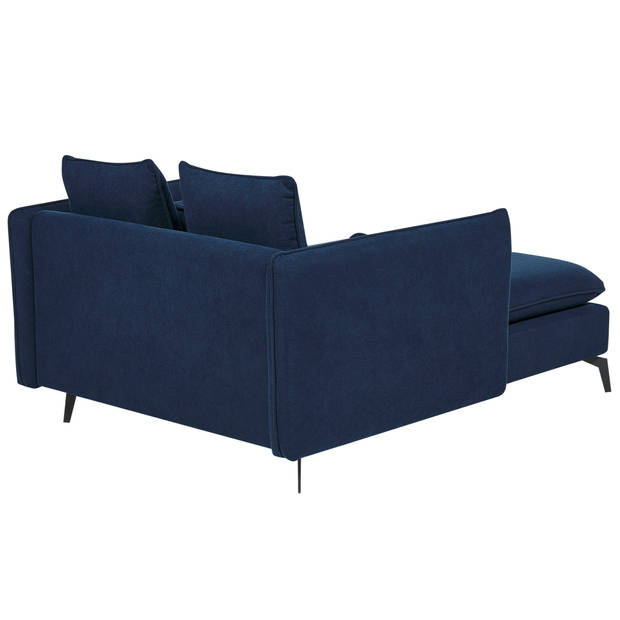 Beliani CHARMES - Chaise longue-Blauw-Polyester