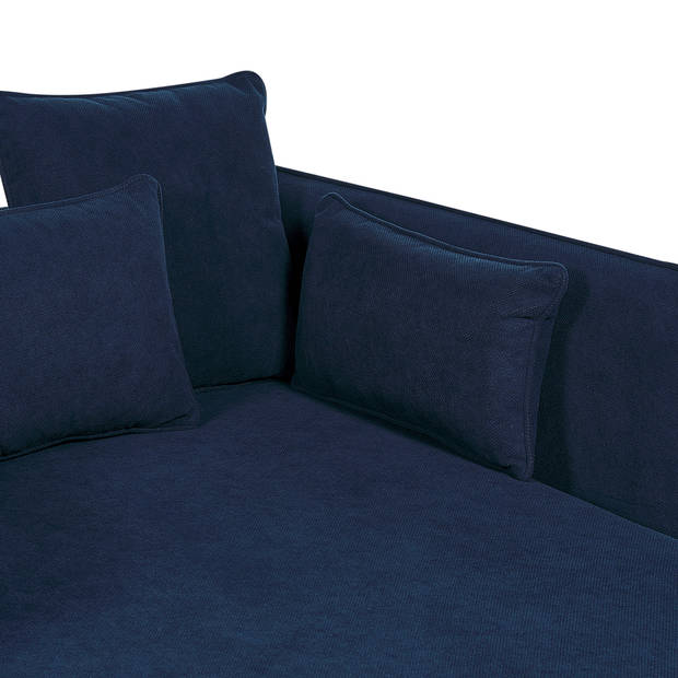 Beliani CHARMES - Chaise longue-Blauw-Polyester