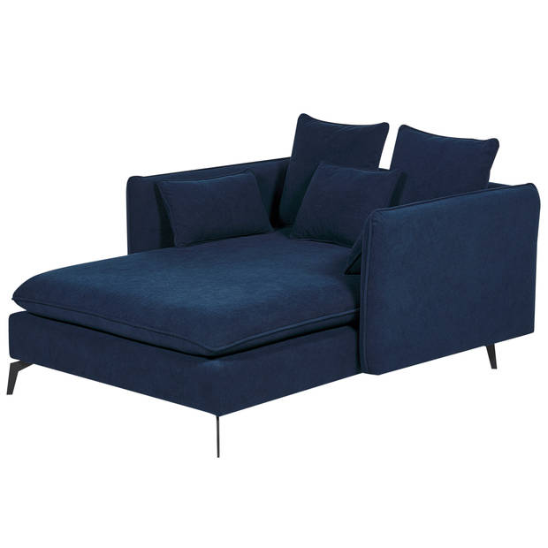 Beliani CHARMES - Chaise longue-Blauw-Polyester