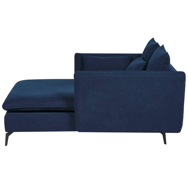 Beliani CHARMES - Chaise longue-Blauw-Polyester