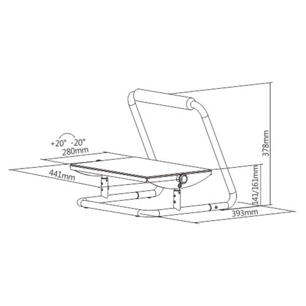 Voetenbankje bureau ergonomisch verstelbaar - voetensteun - kantelbaar hoogte instelbaar