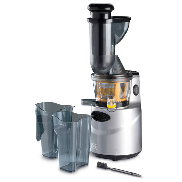 Slowjuicer / Comfortjuicer met extra grote vulopening Trebs Zilver